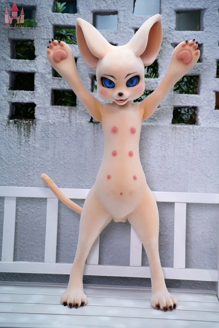 100cm Fur Fapdolls クリームマウス ケモノ シリコンドール（ファーバージョン）